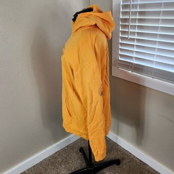Bianca Chandon Yogi Pullover Hoodie Size XL Orange stars - Picture 11 of 16